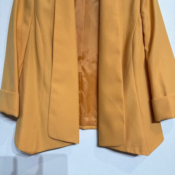 Kasper Tangerine Open Front Blazer Sz 6 - Picture 4 of 12